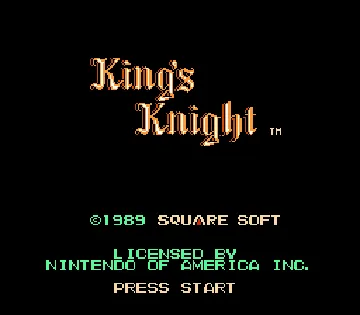 King's Knight (USA) (Virtual Console) screen shot title